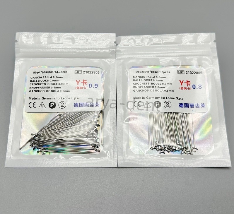 10pcs Dental Ortho Y-Type Retainer Clasp Oblique Clasps Bars Teeth Position Hold