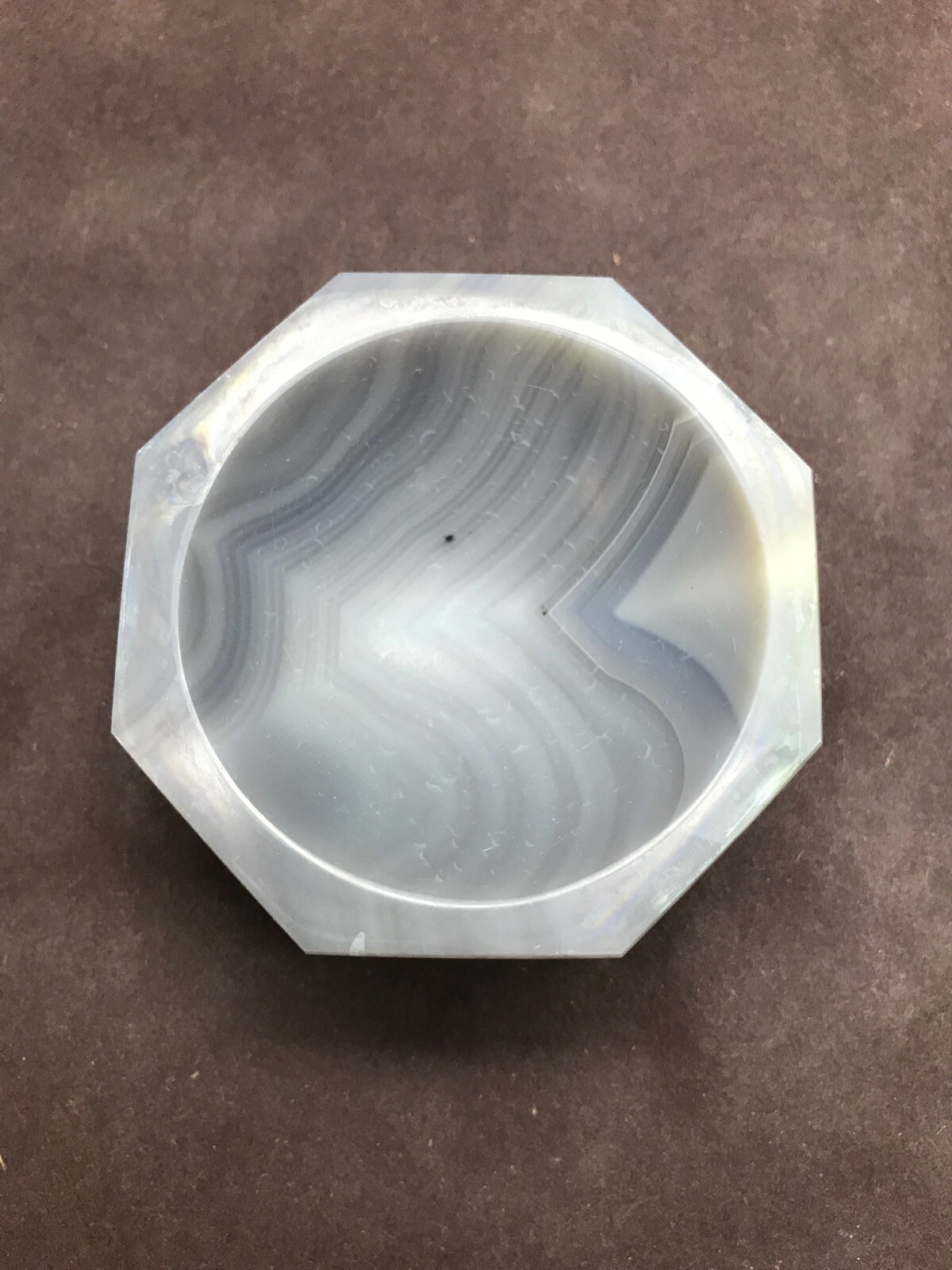 Octagonal Agate Laboratory Mortar 74mm OD x 35mm H with 50mm Grinding Area