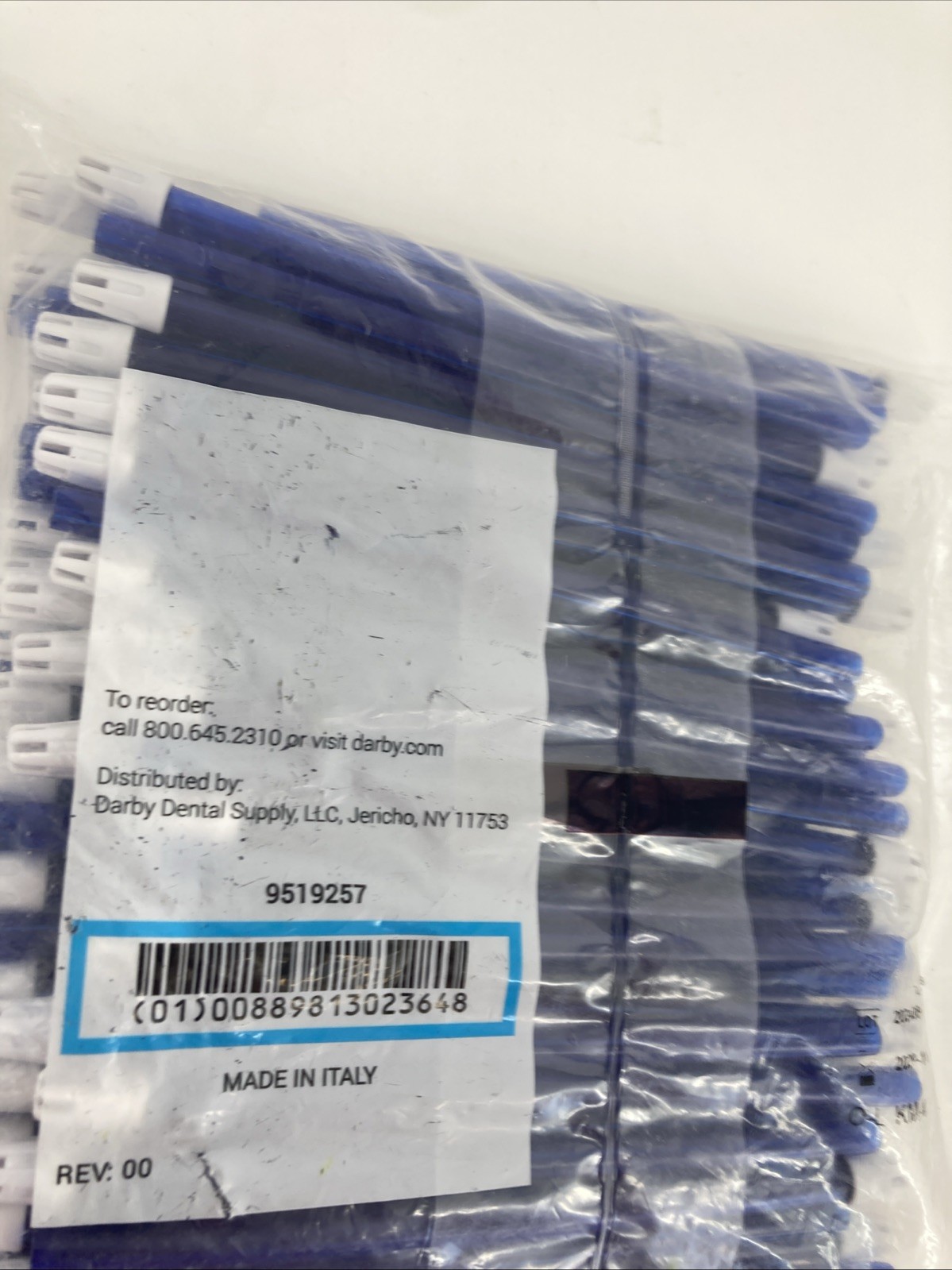Darby Dental Deluxe Saliva Ejector Tips Blue Pack of 100 Tips NEW Sealed P5