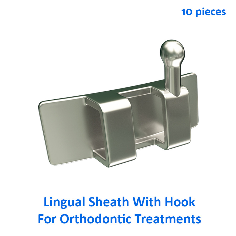 10x Dental Orthodontic Soldering Weldable Lingual Sheath Mesial Ball Hook Left