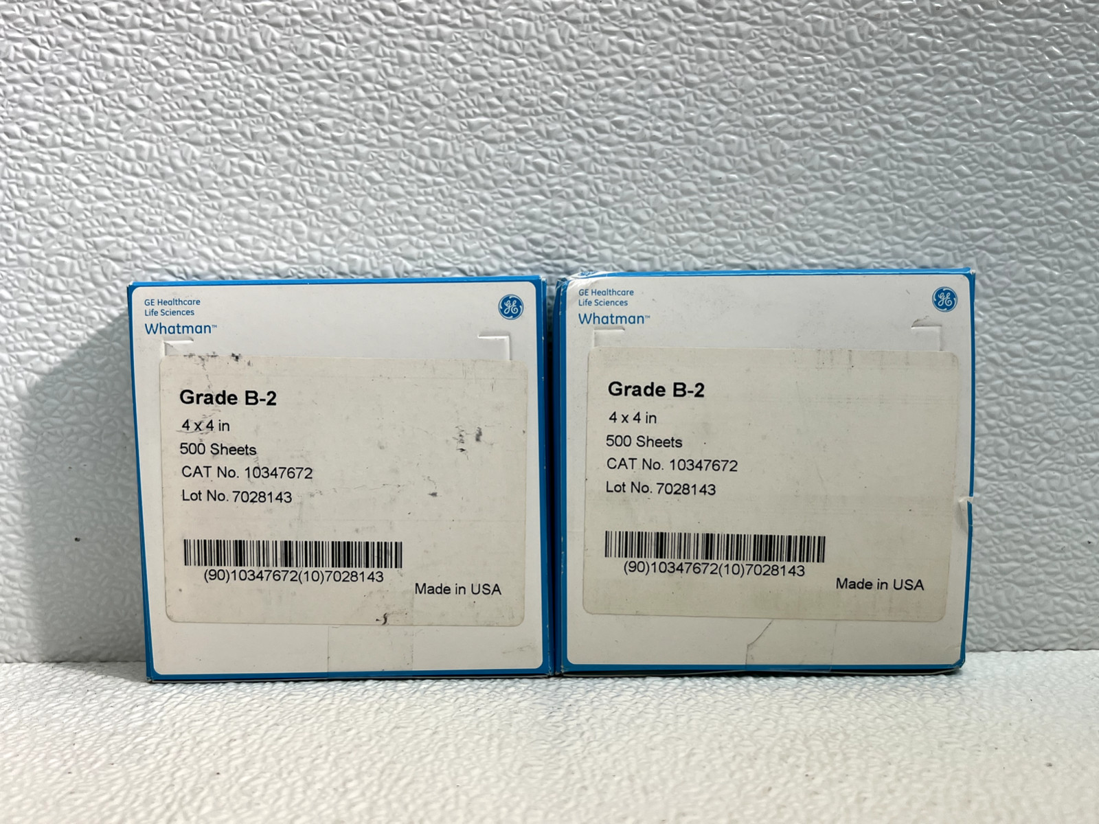 GE Healthcare Whatman Grade B-2 4 x 4″ 500 Sheets 10347672 Lot Of 2