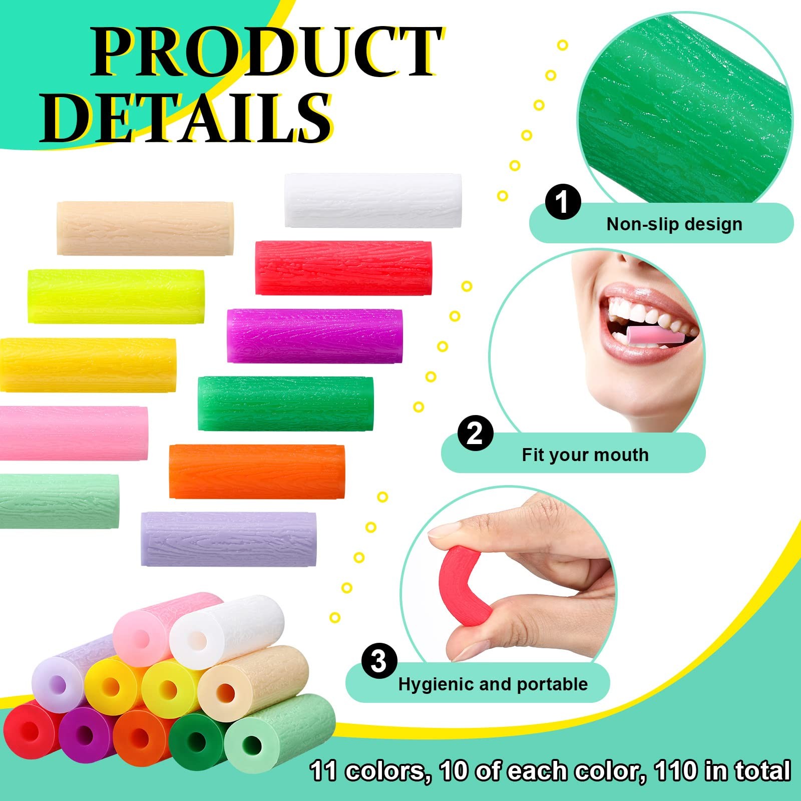 Konohan 110 Pcs Aligner Chew Orthodontic for Tray Strawberry