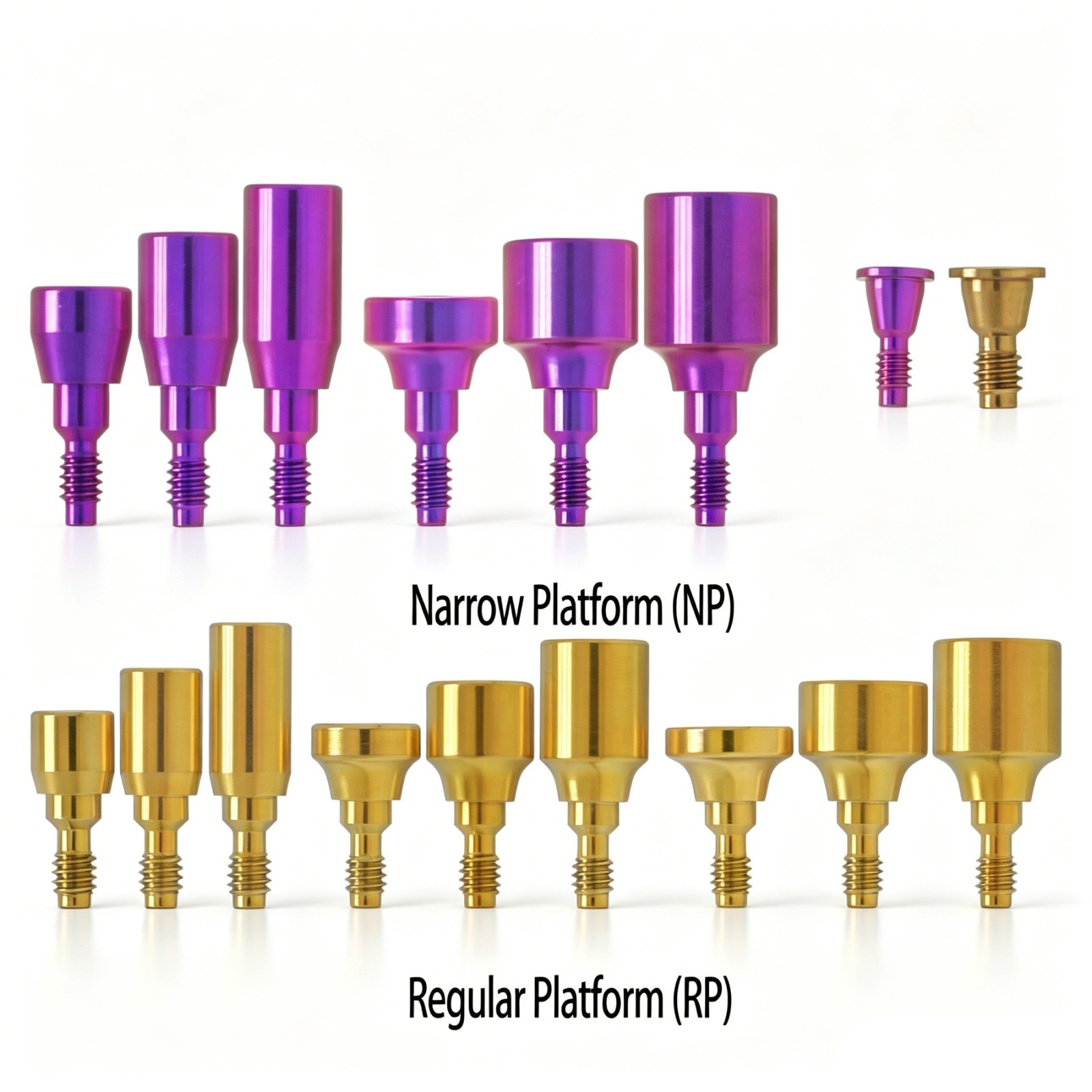 Dental Healing Abutments for Nobel Active RP NP ∅3.6/5.0/6.0 H3/5/7mm
