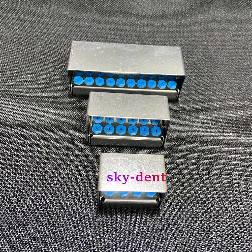 8/12/30 Hole Dental Implant Drills Organizer Holder Sterilization Case Bur Block