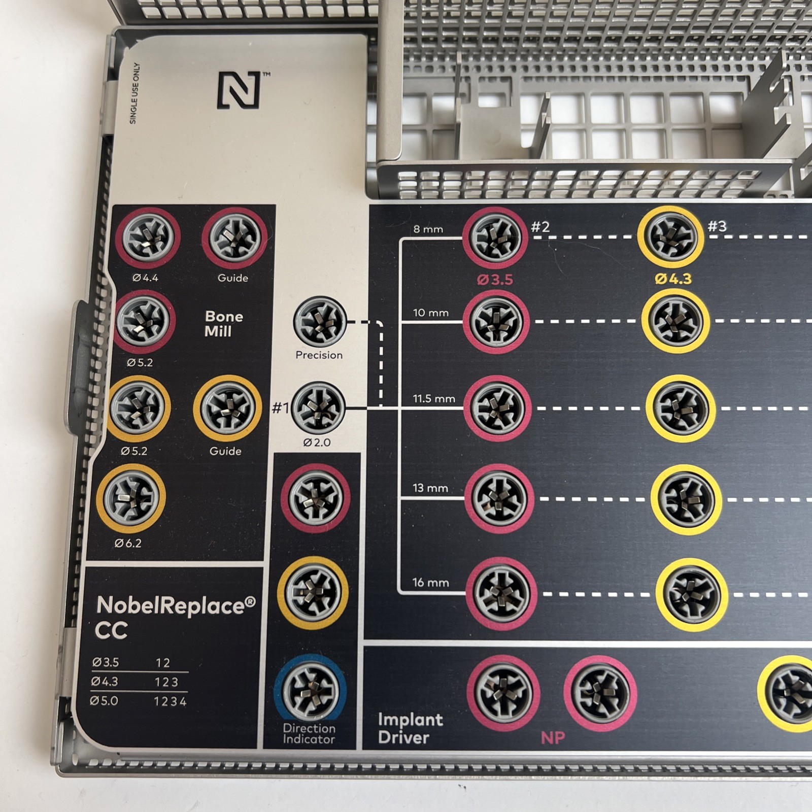 NobelReplace CC Guided PureSet Cassette Basket Tray Case Only