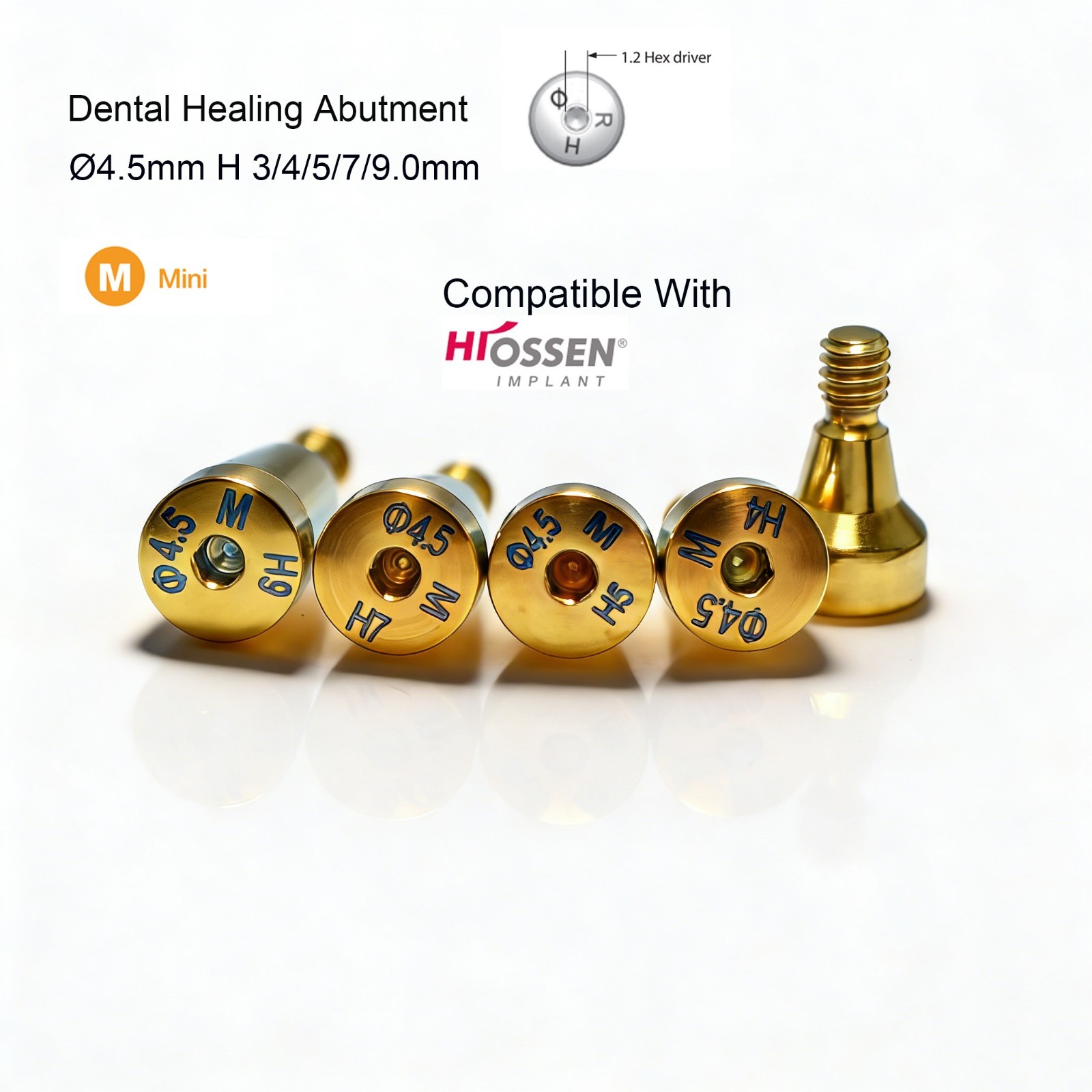 US Hiossen ET Dental Prosthetics Titanium All Implant Abutments fit Mini/Regular