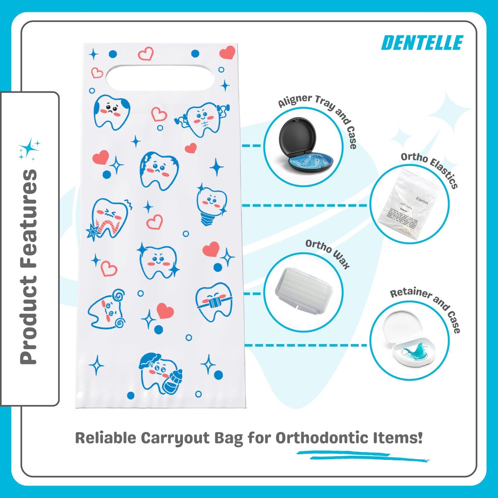 800 Pack Patient Dental Bags in Four Designs, Kit-Ready for…