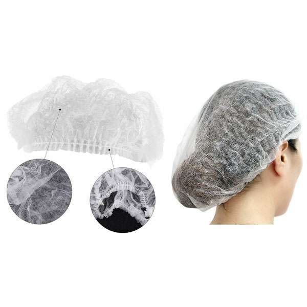 Guardall Bouffant Caps 21″ White, Accordion Style – Polypropylene 100/Bag