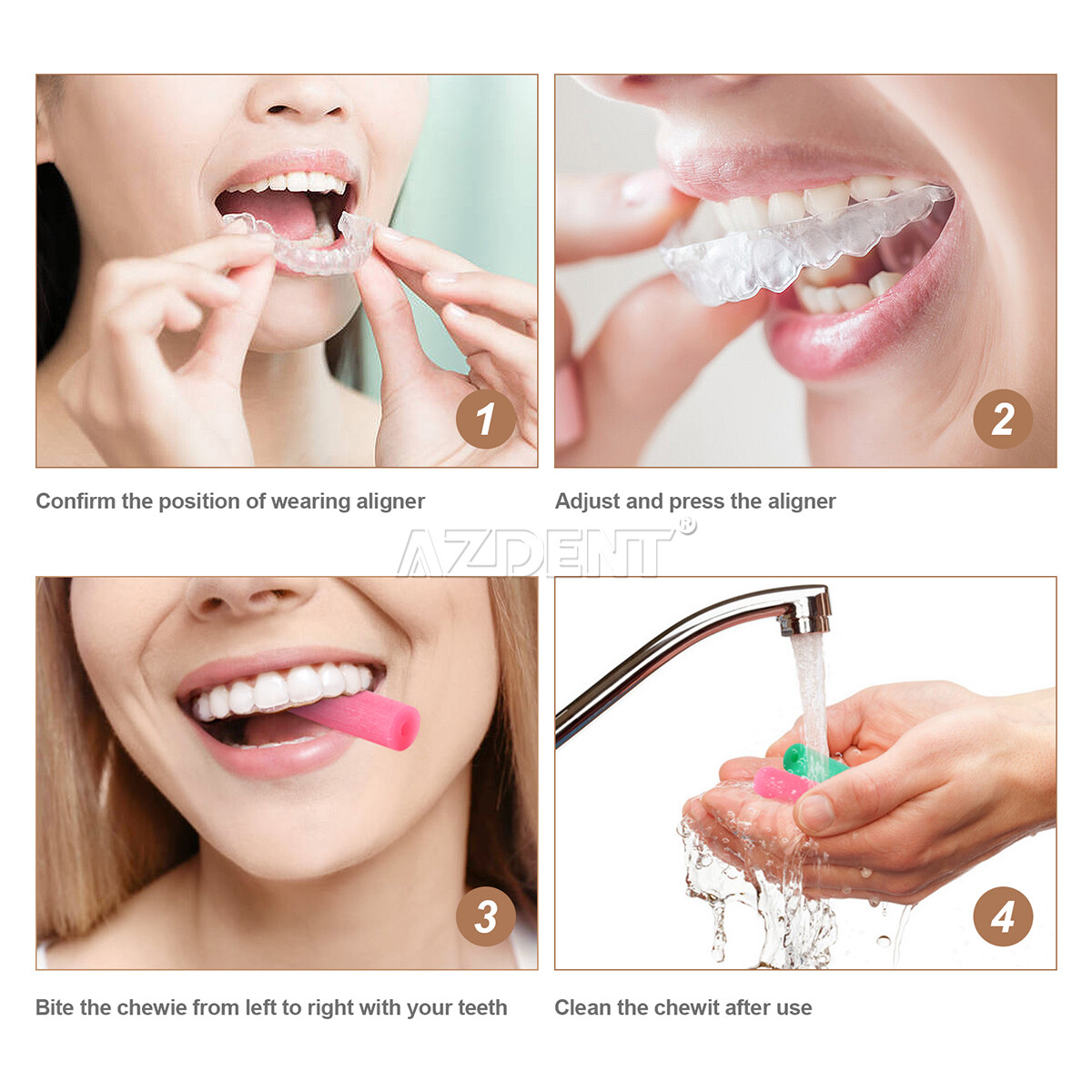 12Pcs Dental Ortho Chewies for Invisalign Aligner Chewies Silica gel Mixed Color