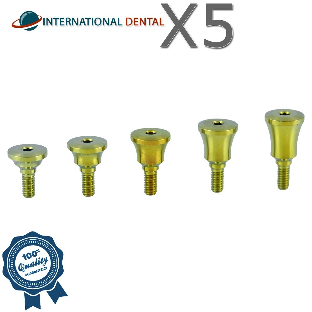 5 Dental Concave Anatomic Healing Cap Ø5.5mm Int Hex 2.42mm Wide Platform