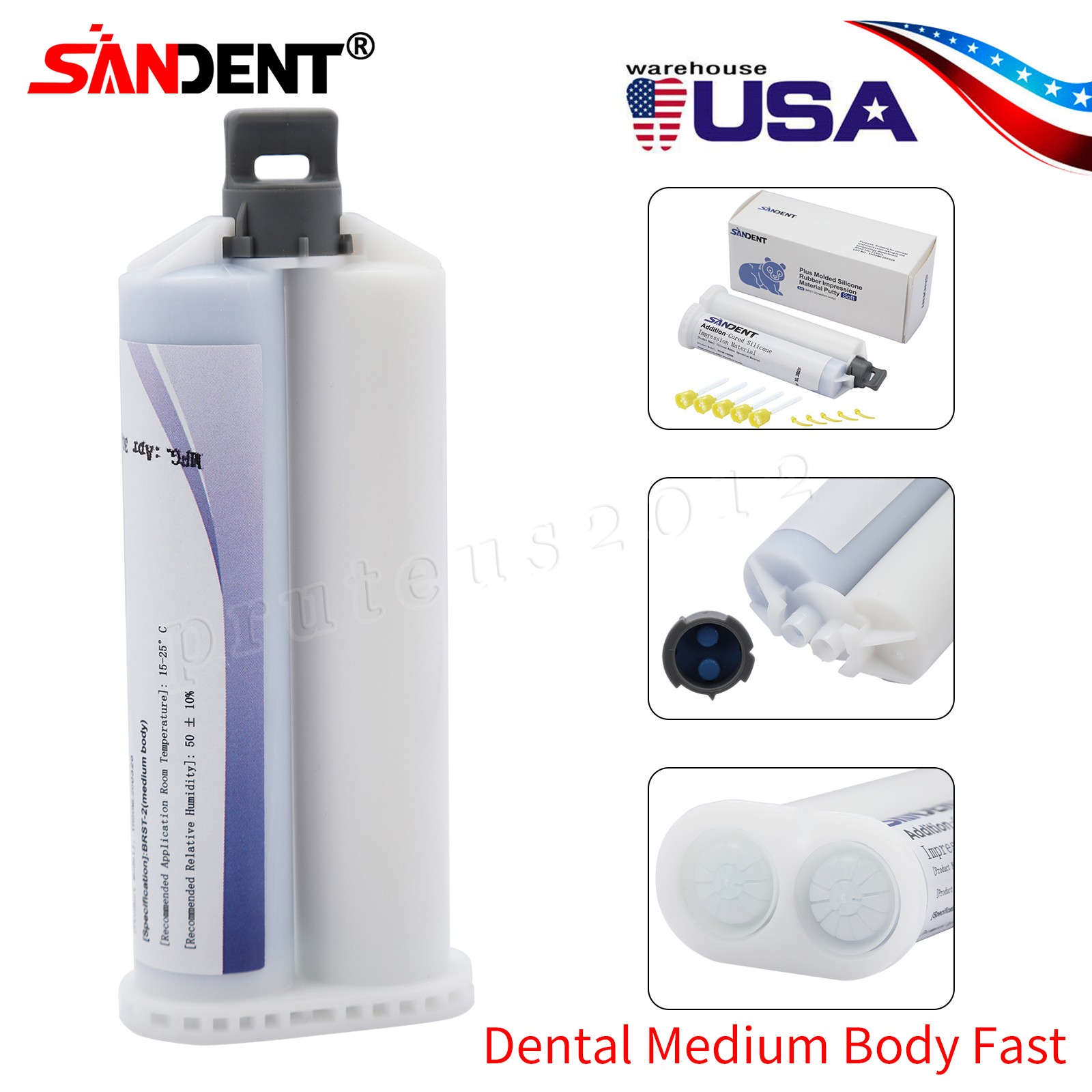Dental MEDIUM BODY FAST SET VPS Impression Material 50ml, 1-16/Bx SANDENT