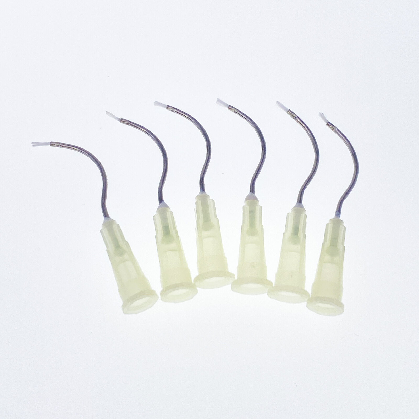 Dental Hemostatic Delivery Bent Tips with Brush End 19G, Stat-Flo Type 100Pc/Box