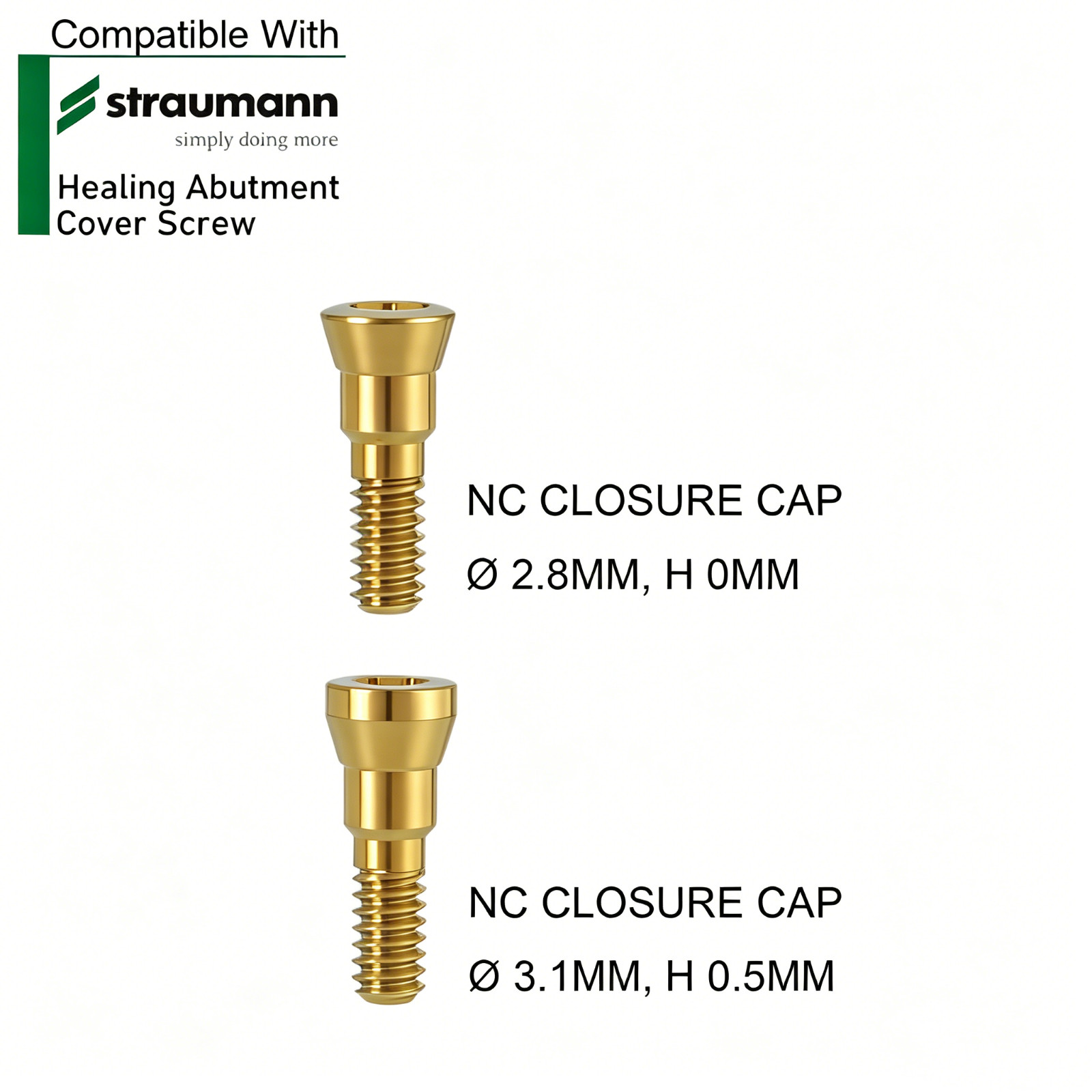 US 5Pcs Dental Healing Cap Abutments Cover Screw Fit Straumann ITI NC/RC