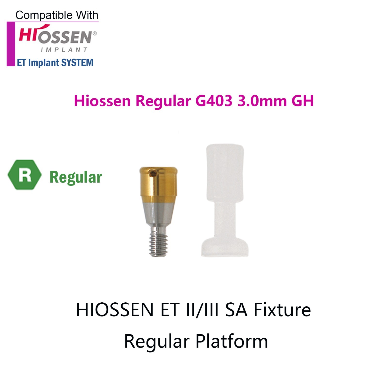 Dental Locator Overdenture Abutment Male Cap Inserts fit HIOSSEN Osstem Regular
