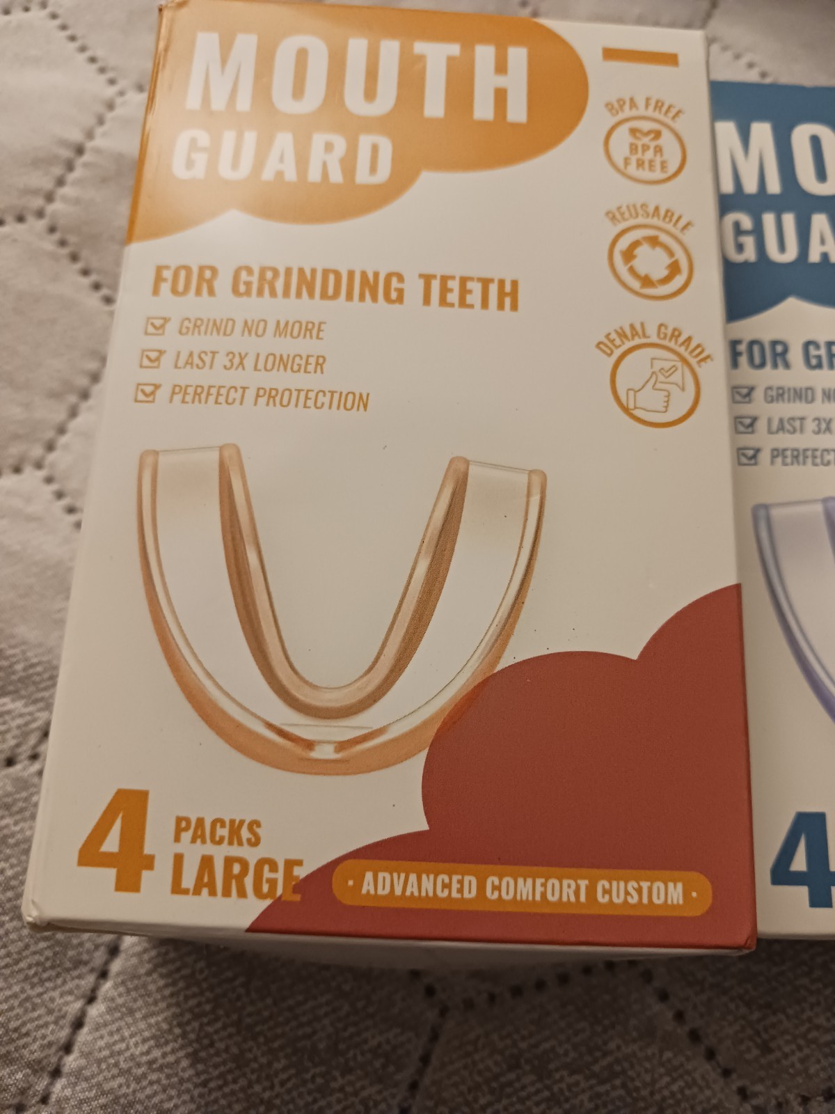 Two- 4 Packs Mouth Guards Teeth Grinding Snoring * Size Medium + LARGE New