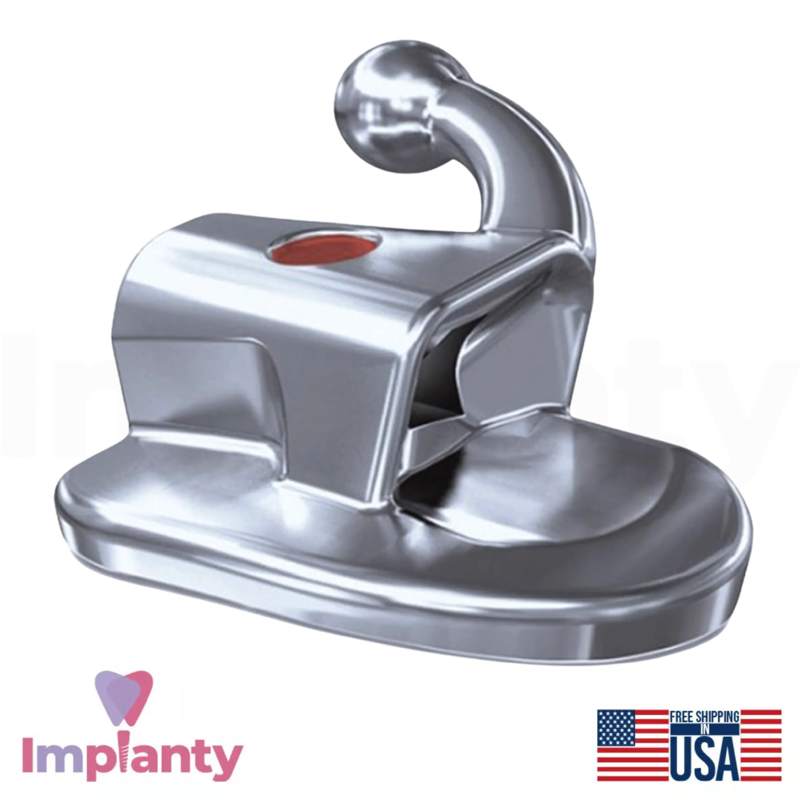 Dental Low Profile Mini BuccaI Tubes 10pcs Stainless Steel MBT Trapezoid Base
