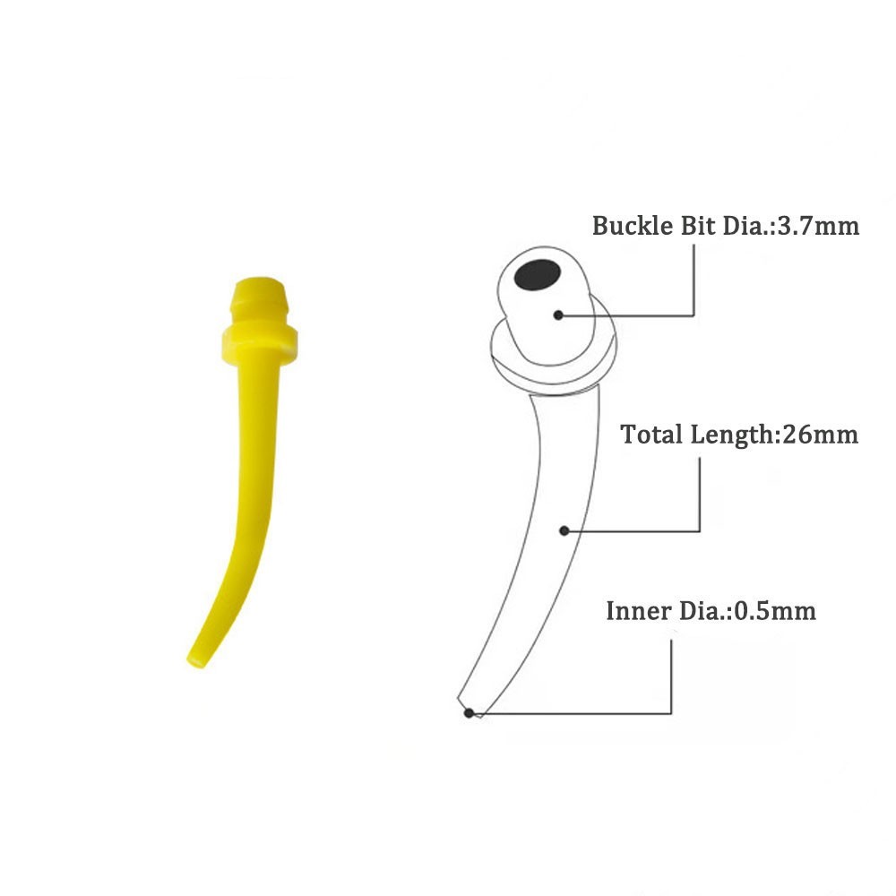 1/100Pcck Dental Disposable Intra Oral Impression Mixing Tips Yellow Mixers