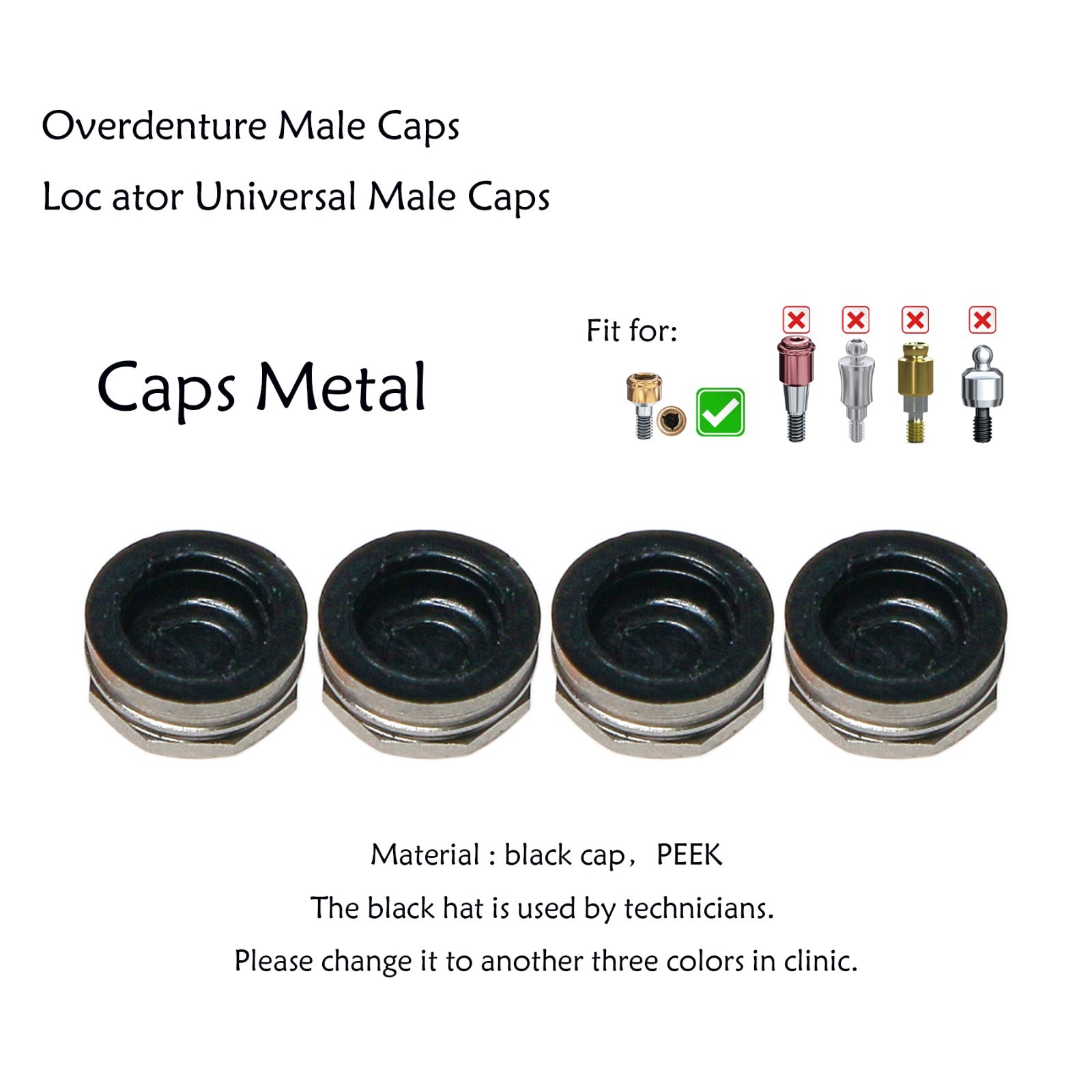 Universal Implant Retention Caps Locator Core Insertion &Extraction Removal Tool