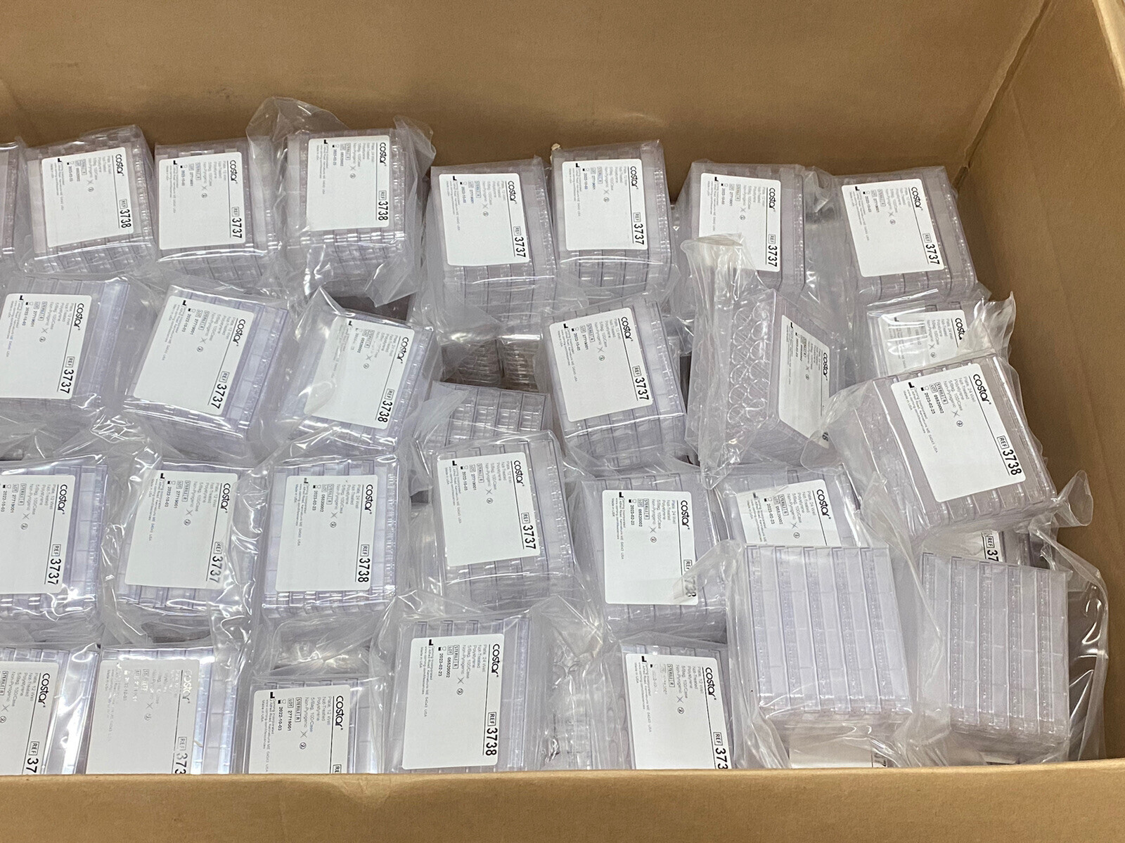 65 new Costar REF# 3738 – 24-Wells Clear Polystyrene Micro Plates, STERILE, 5/PK