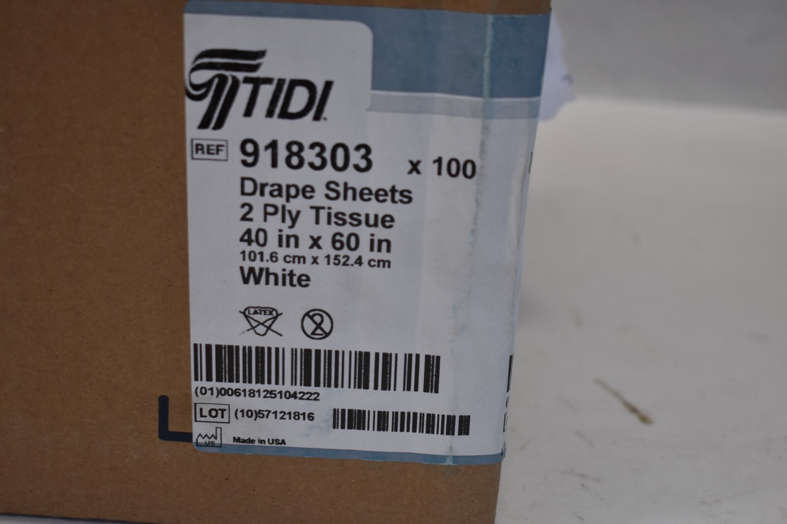 Tidi Products 2 Ply Drape Sheets Tissue Paper White 40″ x 60″ 100 Pack