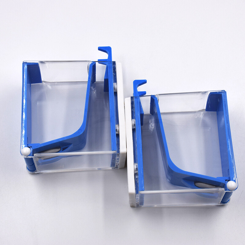 Dental Plastic Blue High Quality Cotton Roll Press Type Dispenser Equipment Case