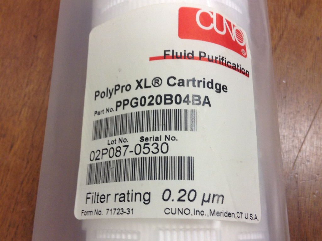 Cuno – PolyPro XL Cartridge – Catalog #PPG020B04BA – 0.20um – NEW
