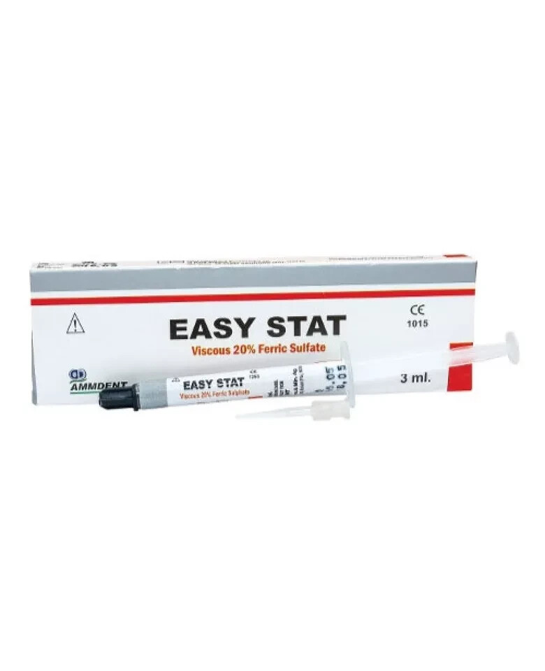Ammdent Easy Stat Hemostat Viscous 20% Ferric Sulfate Hemostatic Gel Tube of 3mL