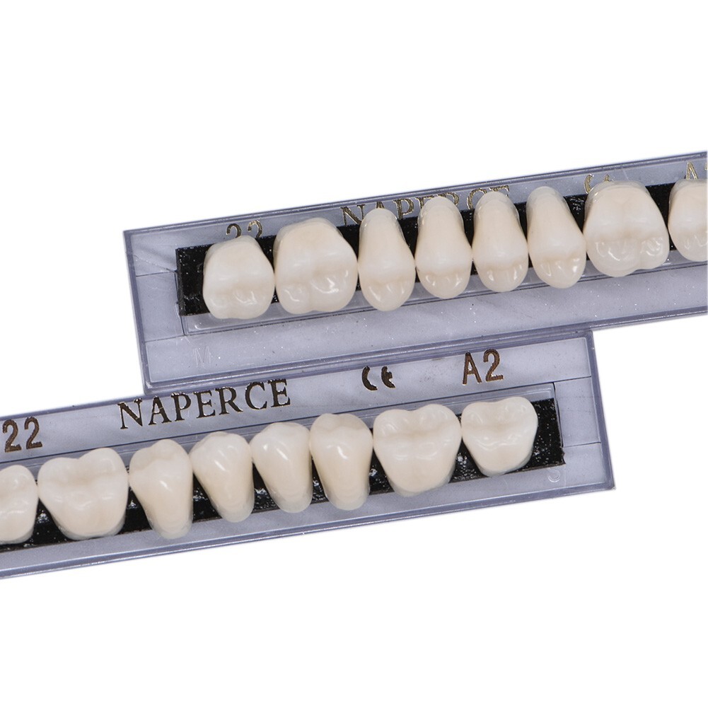 1/3/5Box 22#A2 Dental Acrylic Resin Denture Full Set Teeth Upper Lower Shade US