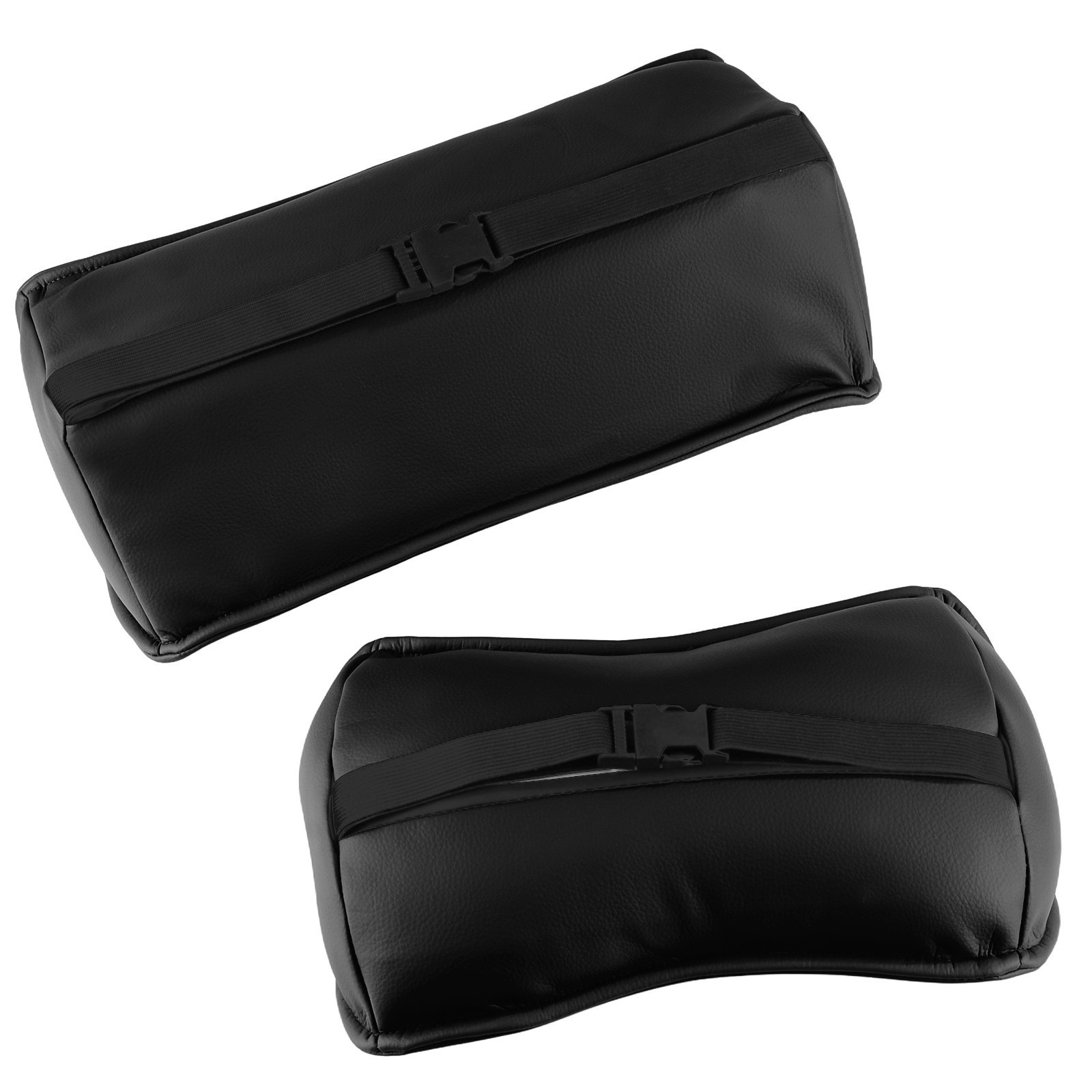 Dental Chair Neck Pillow Lumbar Cushion Set Memory Foam Microfiber Leather Black