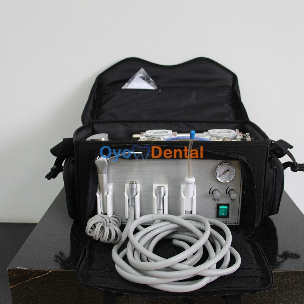 Upgraded BEST Portable Dental Unit Mobile Dental Backpack Bag+Handpiece Kit 2/4H