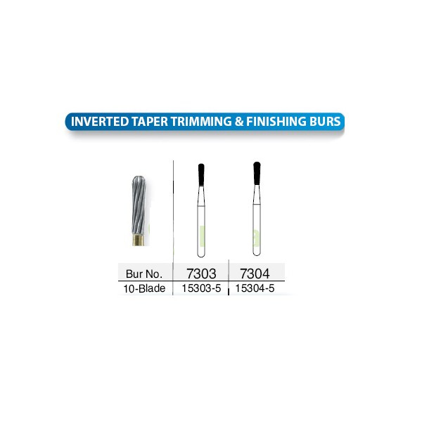Beaver Dental Carbide INV. TAPER Trim & Finish Burs FG for High Speed Handpiece