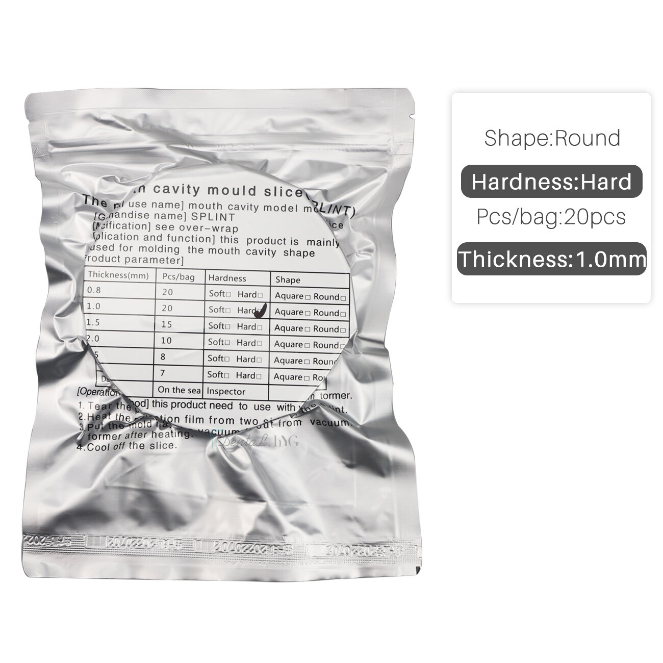 Dental Splint 0.8/1.0/1.5/2.0/2.5/3.0mm Thermoforming Sheet for Vacuum Forming
