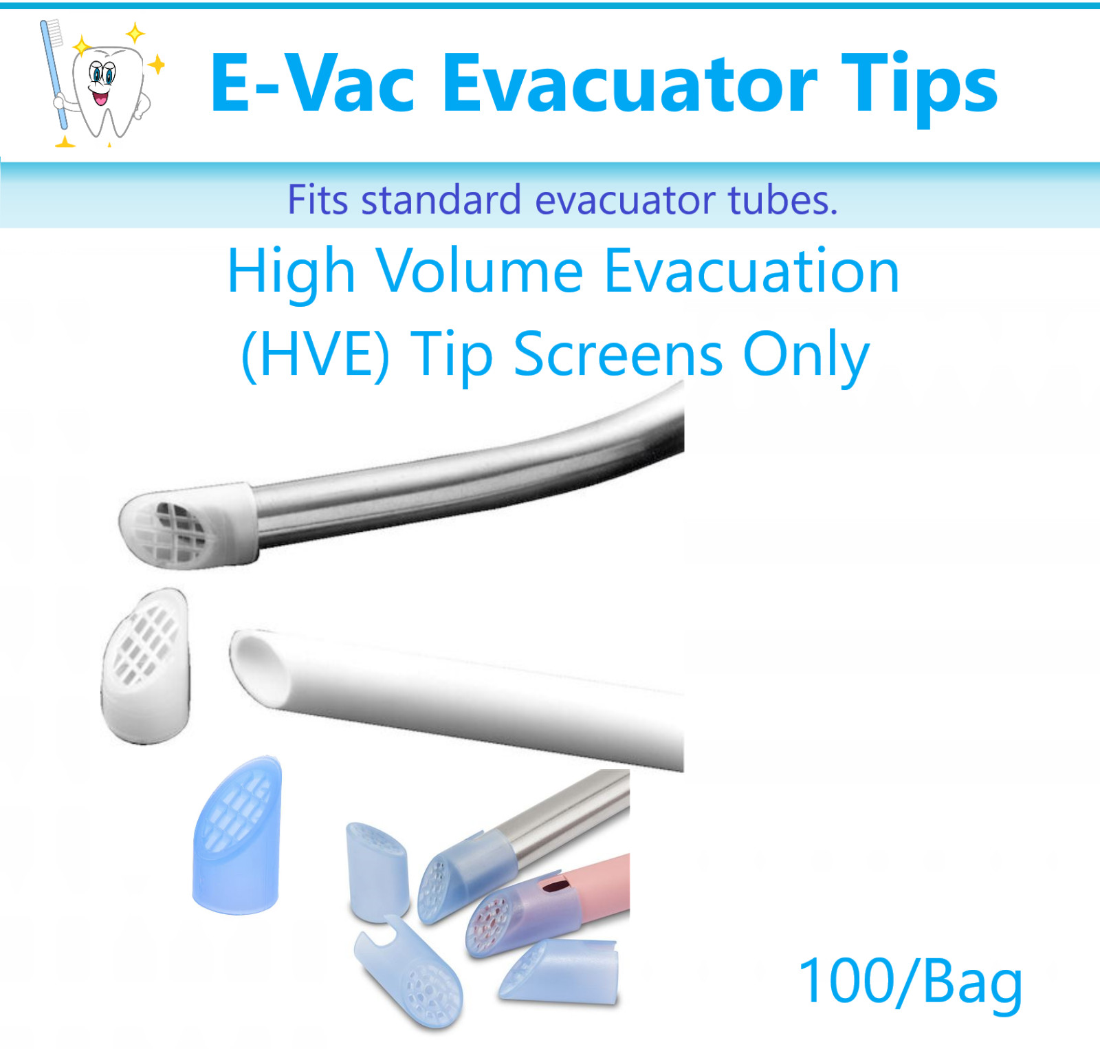 Dental HVE 803011 HVE Disposable High Volume Evacuation Screens 100/Pk