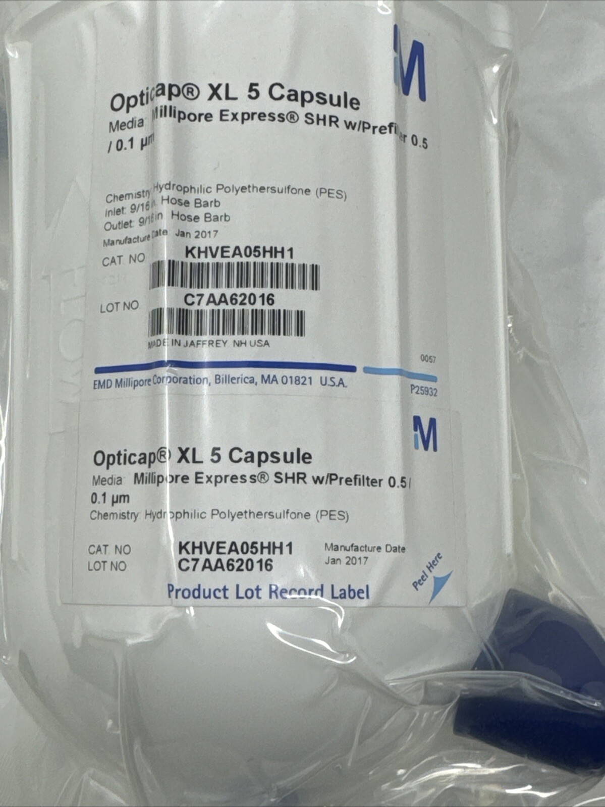 Millipore Opticap XL 5 Capsule POLYSEP II 1.0/0.2/ 0.1 um KGW1A05HH1 Sealed Lab