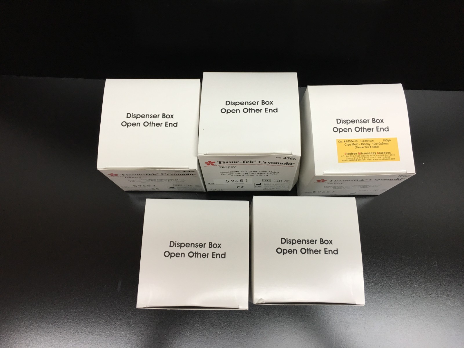 SAKURA REF 4565 Tissue-Tek Biopsy Disposable Vinyl Specimen Cryomold Lot 5 PKS