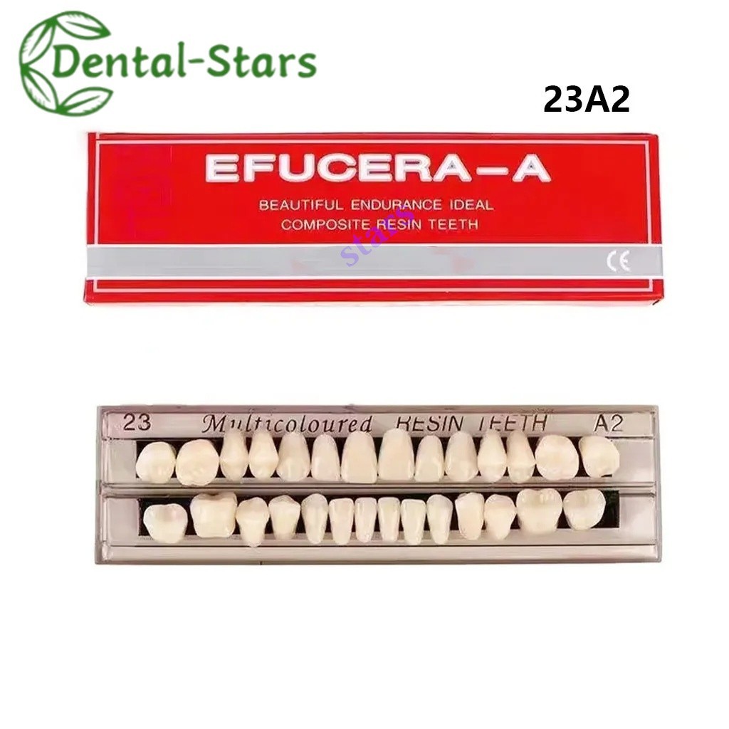 2 Sets Dental Acrylic Denture Resin #22 #23 Shade A2 A3 False Teeth Full Set U+L