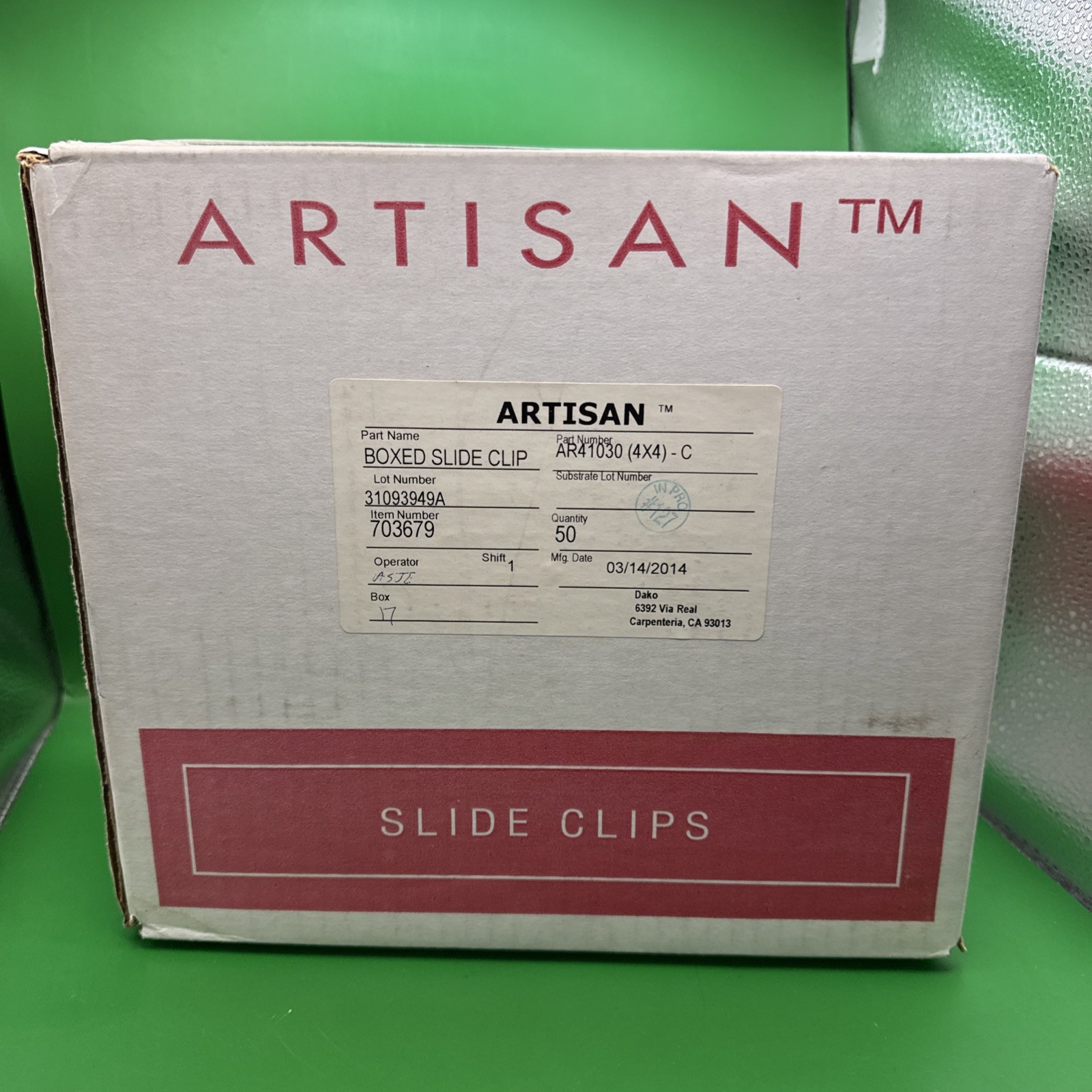 (50) AGILENT Artisan Histological Slide Clips AR41030(4×4)-C