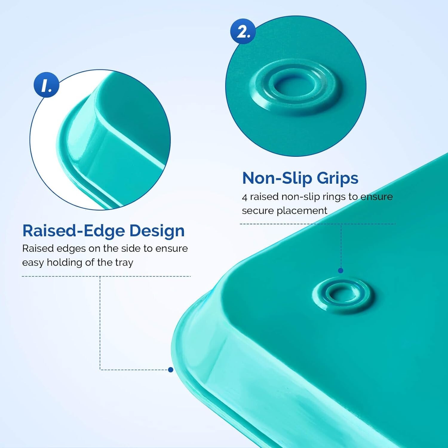 20Pcs Dental Trays Autoclavable Procedure Flat Trays Size B 13.25X9.75″, Teal