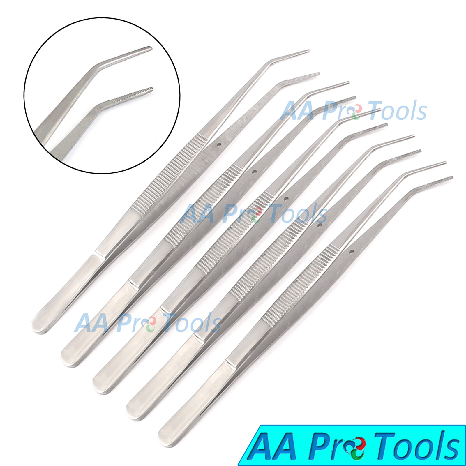 5 X Professional London College Tweezer Cotton Dressing Forcep Serrated Surgical