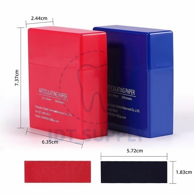 Dental Articulating Paper Blue Red 300 Sheets Occlusal Adjustment Bite Marking