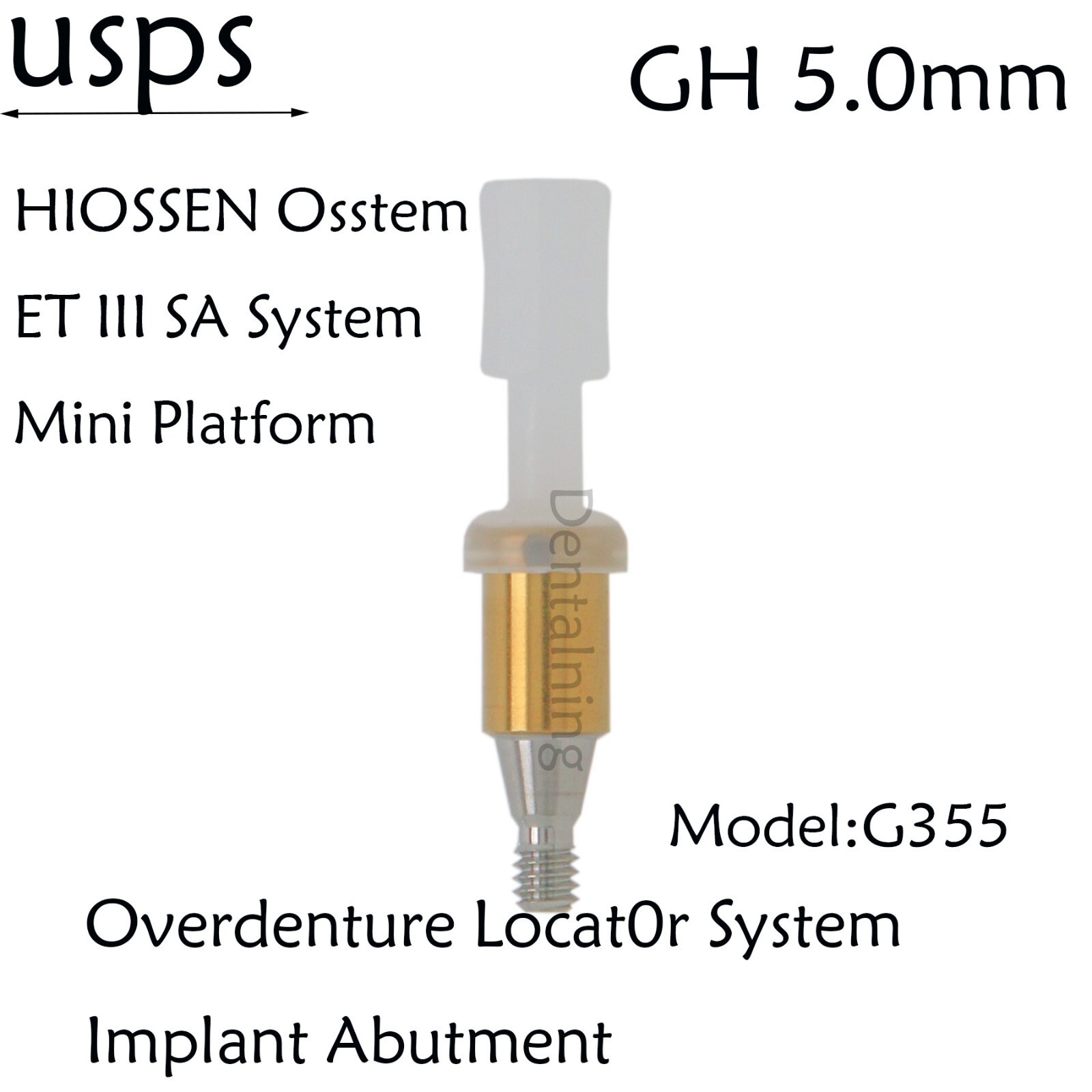 US Dental Hiossen ET Mini Overdenture Locator Abutment & Male Cap Inserts Tools