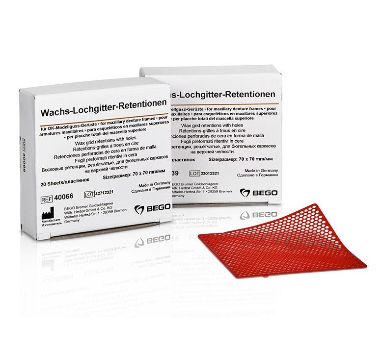 Bego WAX GRID RETENTIONS WITH HOLES – UPPER JAW