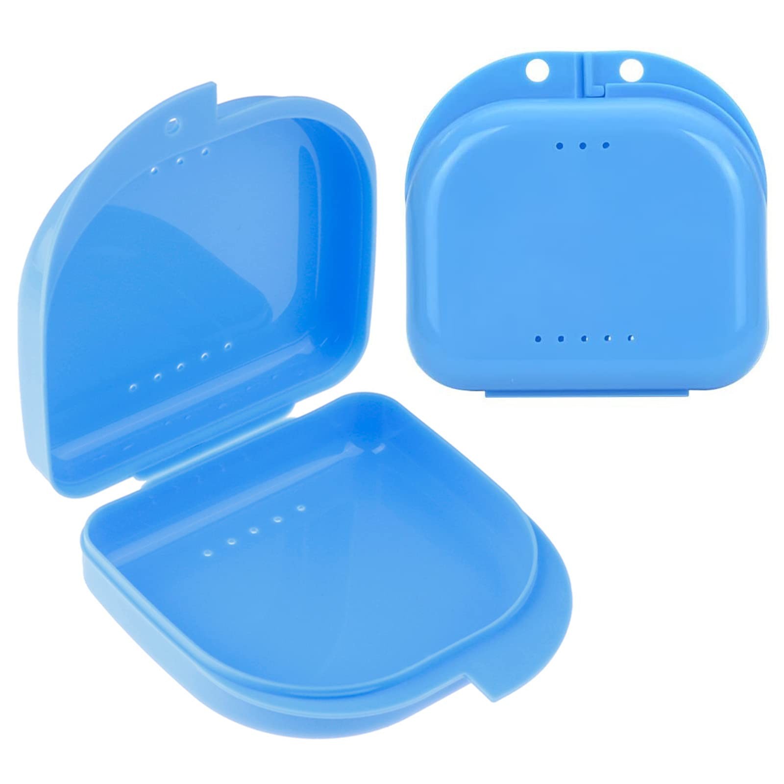 2 PCS Orthodontic Retainer Case,Retainer Case,Denture Case with Blue