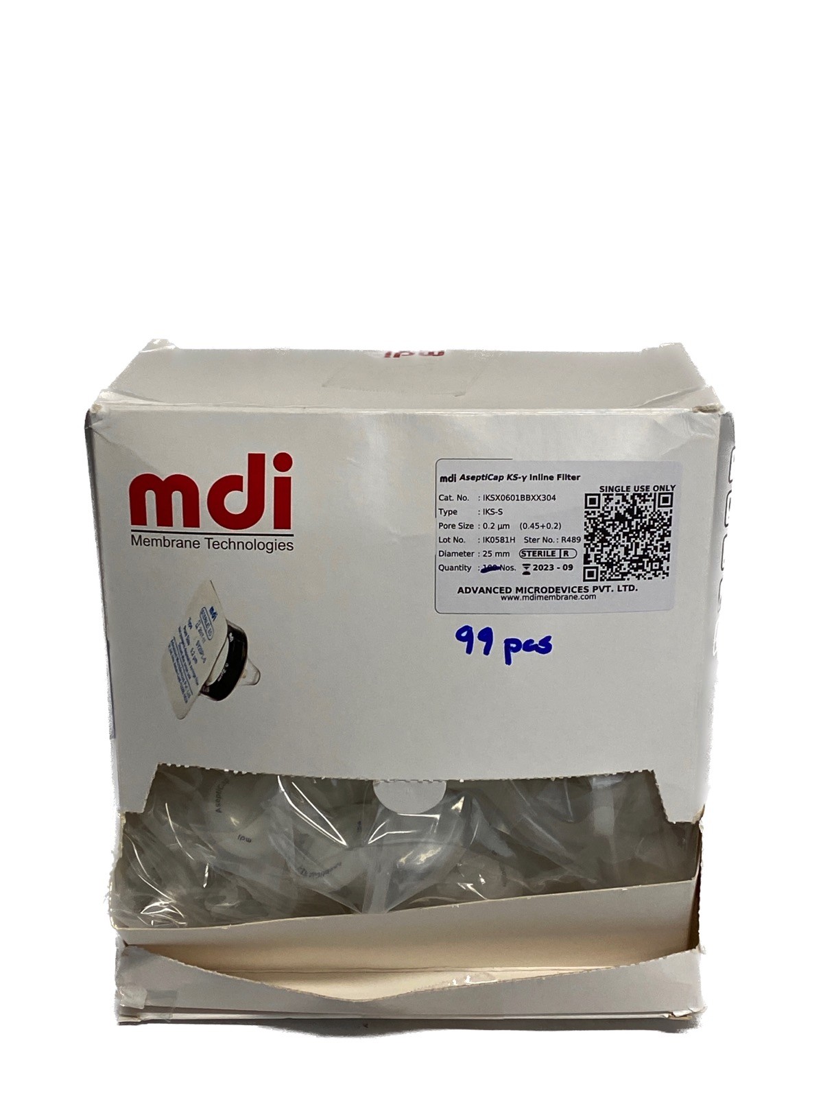 (99) Advanced Microdevices MDI AseptiCap KS-y Inline Filter 25mm IKSX0601BBXX304