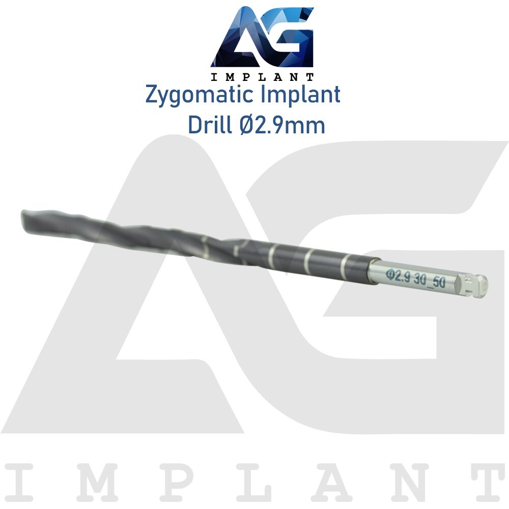 10 Zyg Dental Fixtures Drills Ø2.9mm Stainless Steel DLC Coating Tool