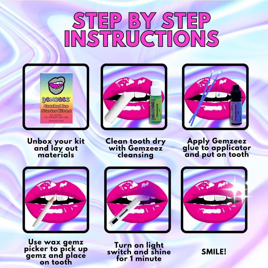 DIY Tooth Gemz Starter Kit: Temporary Cosmetic Crystals for a Sparkling Smile