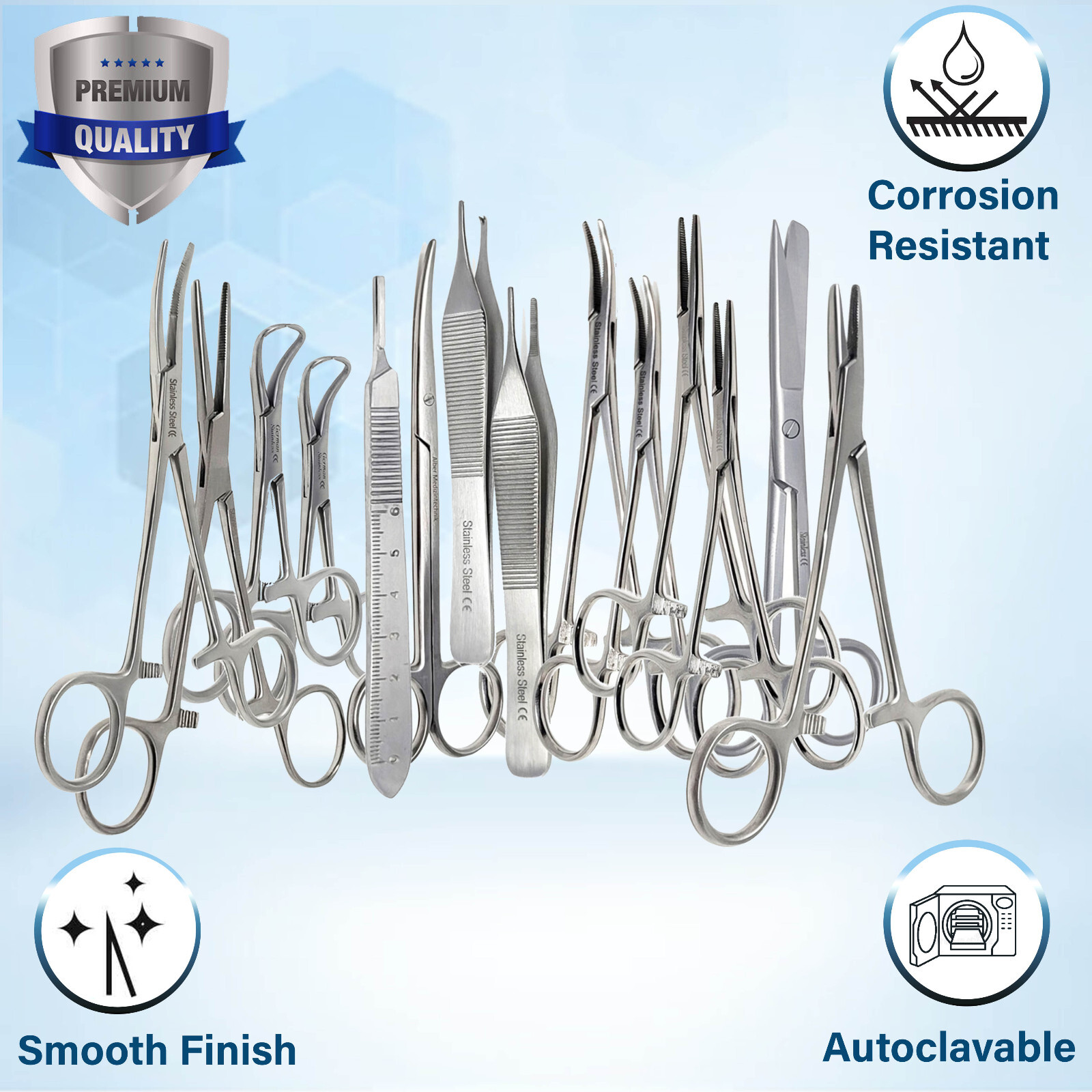 NEW Minor Surgery Suture First Aid Kit, Medical VET Trauma Survival Pack – 44 Pc