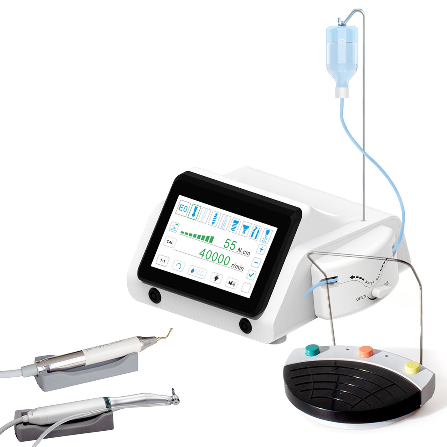 AZDEBT Dental Implant System Motor Bone Cutter 2 in 1 Piezo Surgery Touch Screen
