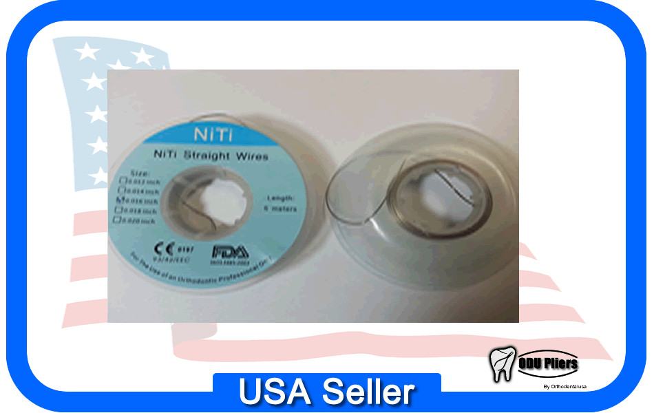 NiTi STRAIGHT SUPER ELASTIC Straight WIRES SPOOL .016 / 5m / 16.4′ made in USA