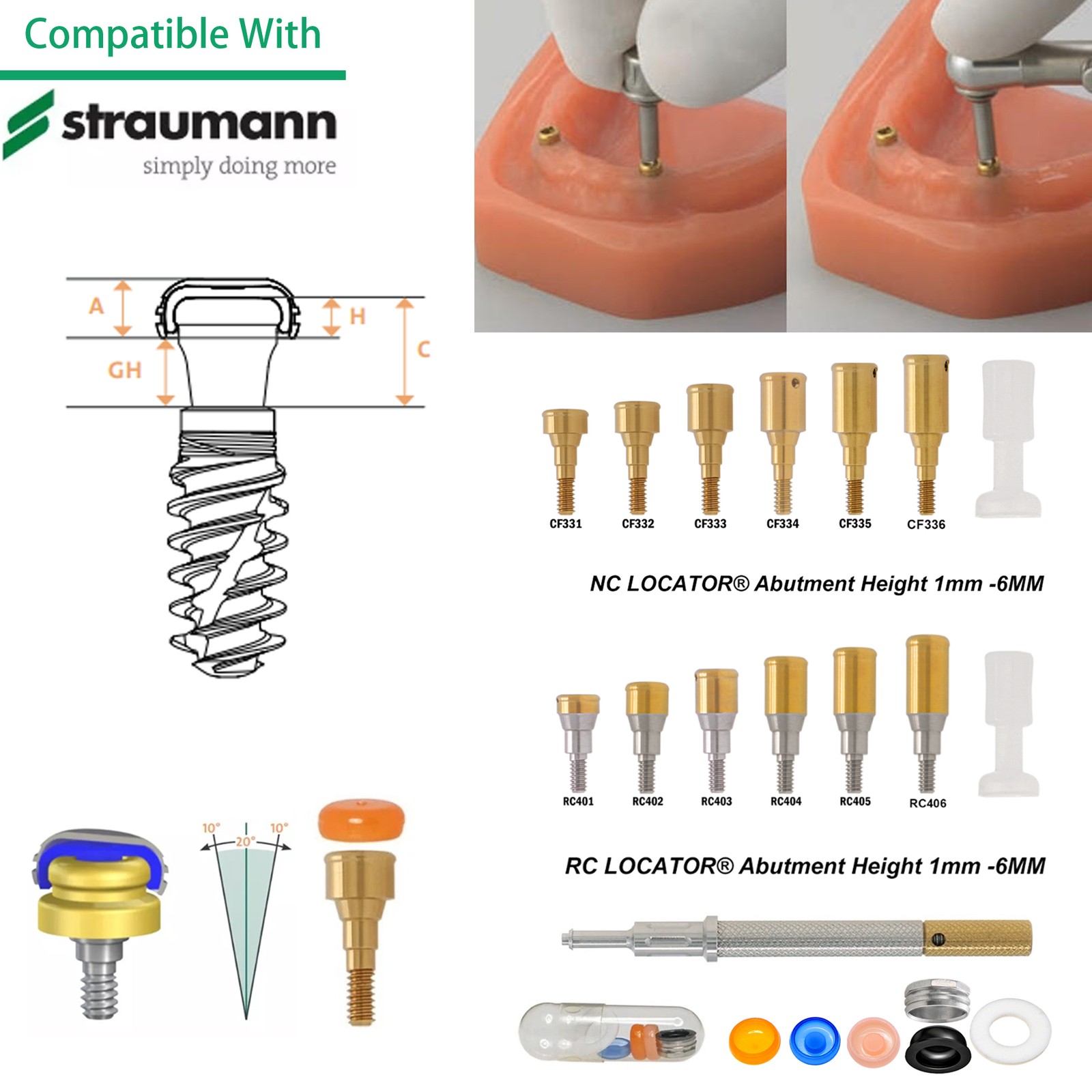 Implant Fit Zest Locator Abutment Hiossen/Nobel/Zimmer/GM/MegaGen /Straumann